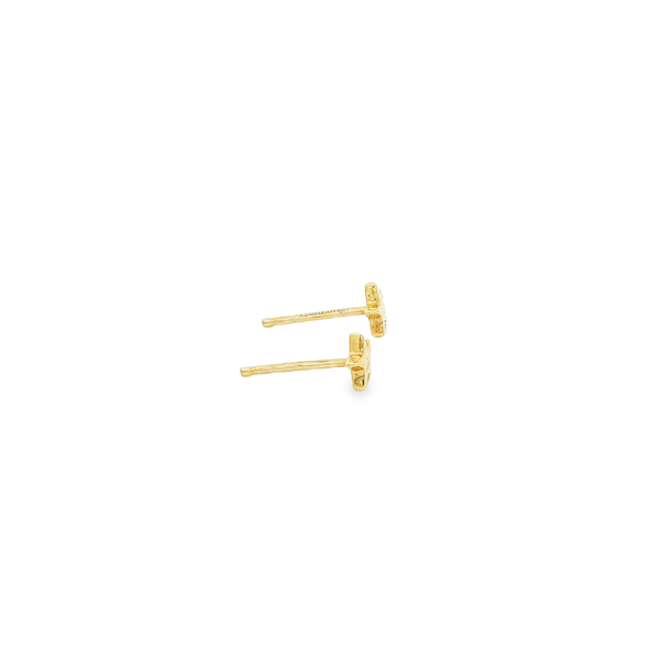 14K Yellow Gold Polished Star Post Earrings Image 2 Jo & Co. Jewelers Hardy, VA