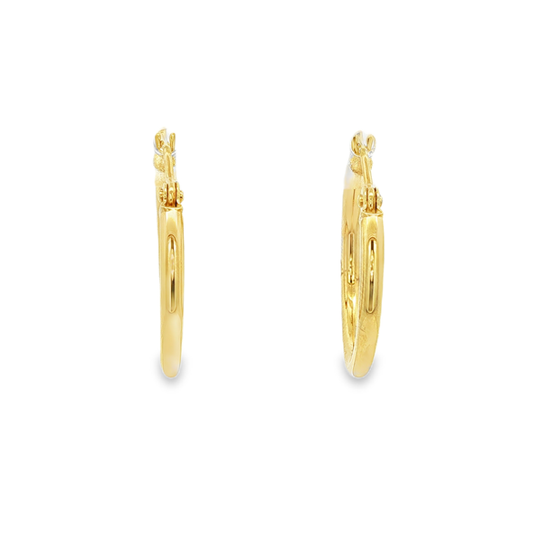 14K Yellow Gold Polished Hoop Earrings 2x20mm Jo & Co. Jewelers Hardy, VA