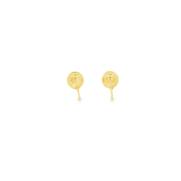 10K Yellow Gold 6mm Polished Ball Post Earrings Image 3 Jo & Co. Jewelers Hardy, VA