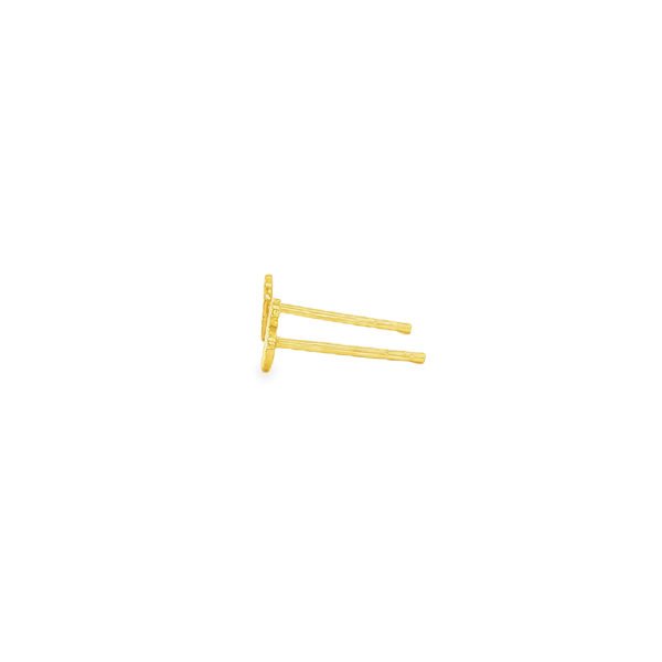 14K Yellow Gold Radiant Heart Stud Earrings Image 4 Jo & Co. Jewelers Hardy, VA