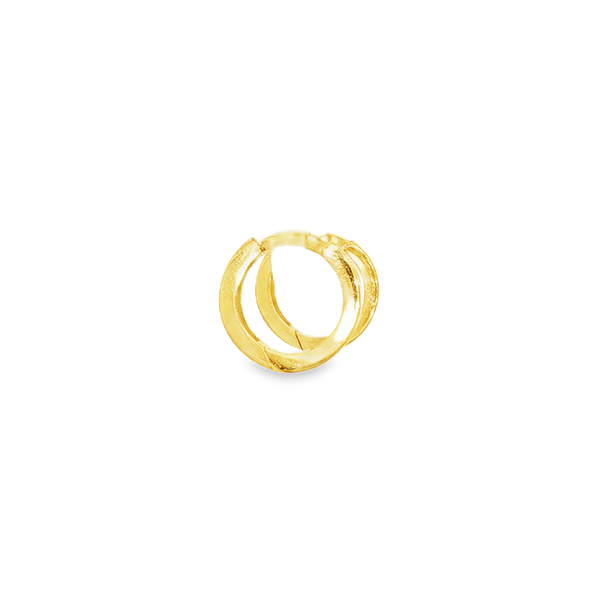 14K Yellow Gold 10.5mm Polished Flat Hoop Earrings Image 2 Jo & Co. Jewelers Hardy, VA