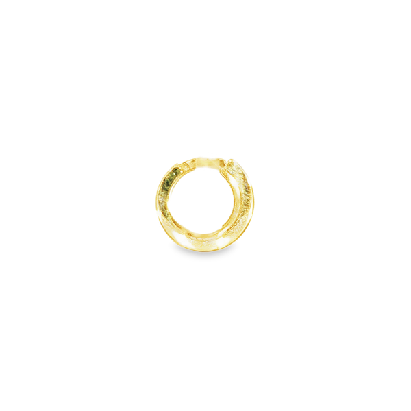 14K Yellow Gold 10.5mm Polished Flat Hoop Earrings Image 4 Jo & Co. Jewelers Hardy, VA