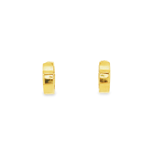 14K Yellow Gold 10.5mm Polished Flat Hoop Earrings Jo & Co. Jewelers Hardy, VA