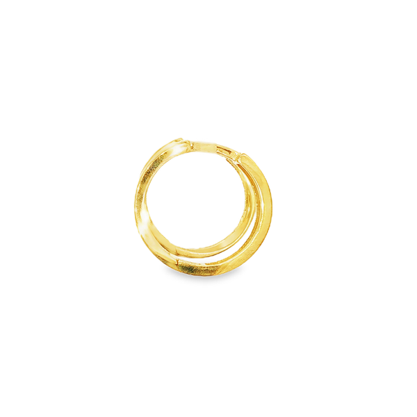 14K Yellow Gold 15.5mm Polished Flat Hoop Earrings Image 2 Jo & Co. Jewelers Hardy, VA