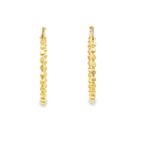 Gold-Filled 25mm Faceted Bead Hoop Earrings Jo & Co. Jewelers Hardy, VA