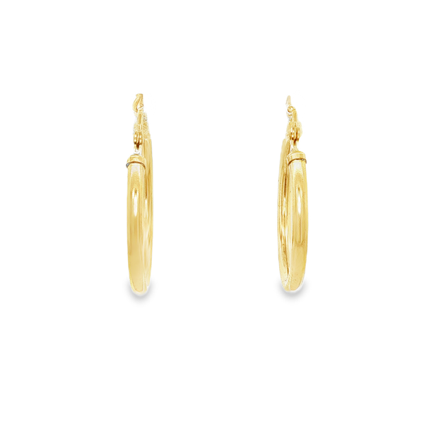 14KY Gold-Filled 2x20mm Polished Hoop Earrings Jo & Co. Jewelers Hardy, VA