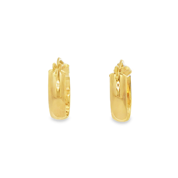 14K Yellow Gold-Filled 4.6x13mm Oval Hoop Earrings Image 3 Jo & Co. Jewelers Hardy, VA