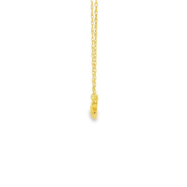 14K Yellow Gold Polished Paw Print Necklace Image 4 Jo & Co. Jewelers Hardy, VA