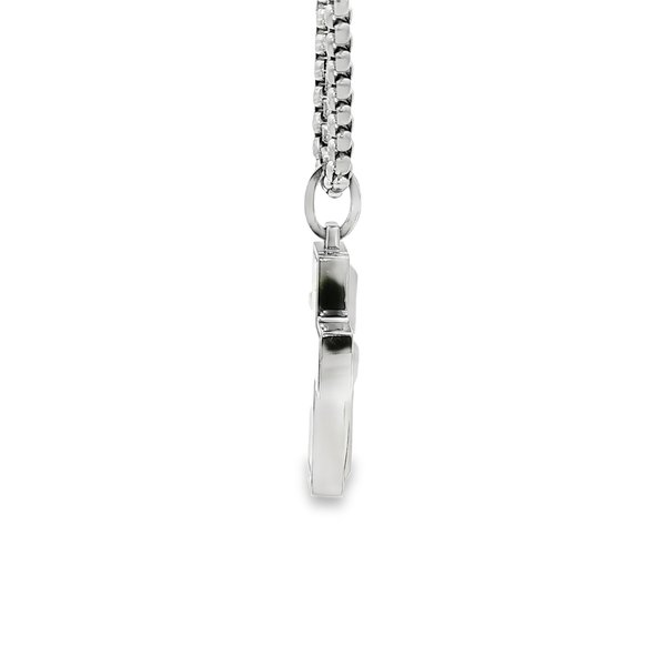 Stainless Steel Cross Pendant Necklace 22 Inch Image 2 Jo & Co. Jewelers Hardy, VA