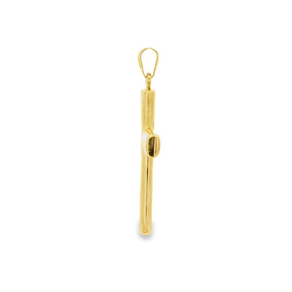 14K Yellow Gold-Filled Polished Cross Pendant Image 2 Jo & Co. Jewelers Hardy, VA