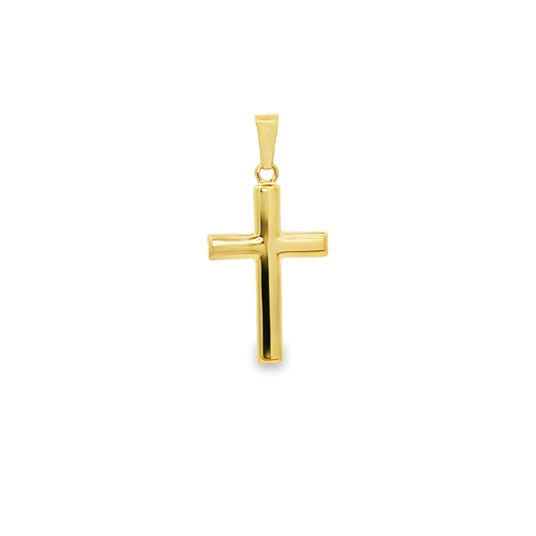 14K Yellow Gold-Filled Small Polished Cross Pendant Image 3 Jo & Co. Jewelers Hardy, VA