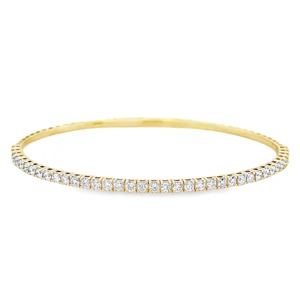 14K Yellow Gold Lab- Grown Round Diamond Flex Bangle Bracelet Jo & Co. Jewelers Hardy, VA