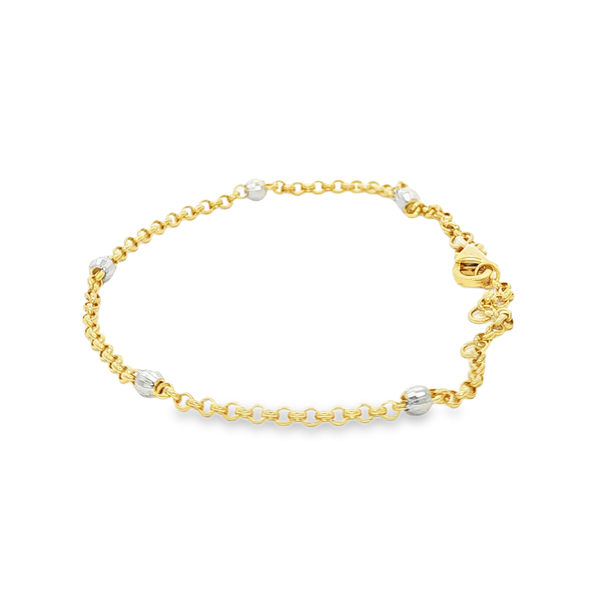14K Yellow & White Gold 7.25