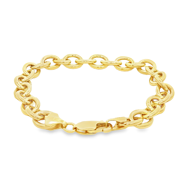 14K Yellow Gold-Filled 7.55mm Oval Link Bracelet Image 3 Jo & Co. Jewelers Hardy, VA
