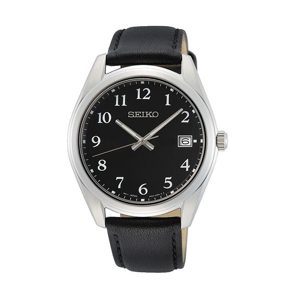 seiko dress watch leather strap Seiko Men's SNE529 Solar Brown Leather Watch