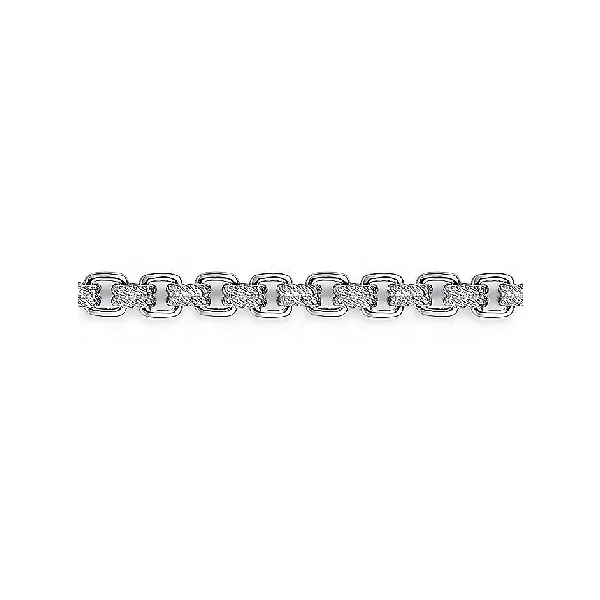 Gabriel Sterling Silver Square Spiral Link Bracelet Jo & Co. Jewelers Hardy, VA