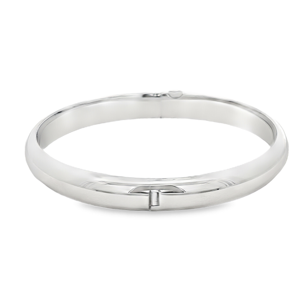 Sterling Silver Polished Bangle Bracelet Image 2 Jo & Co. Jewelers Hardy, VA