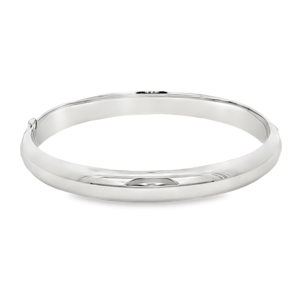 Sterling Silver Polished Bangle Bracelet Image 3 Jo & Co. Jewelers Hardy, VA