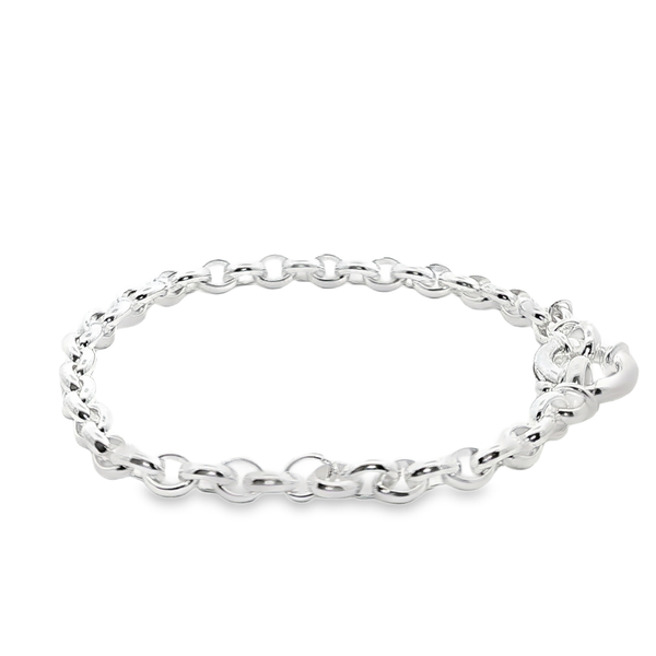 Lola Sterling Silver 5mm Rolo Link Bracelet Image 2 Jo & Co. Jewelers Hardy, VA