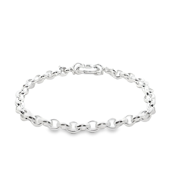 Lola Sterling Silver 5mm Rolo Link Bracelet Image 3 Jo & Co. Jewelers Hardy, VA