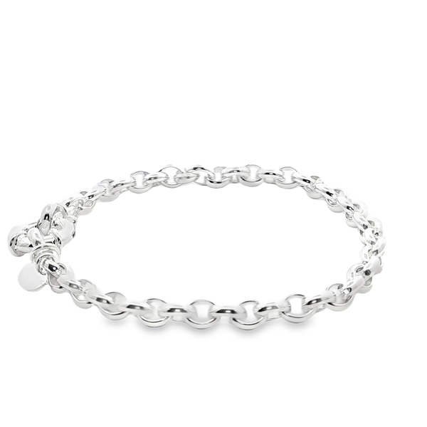 Lola Sterling Silver 5mm Rolo Link Bracelet Image 4 Jo & Co. Jewelers Hardy, VA