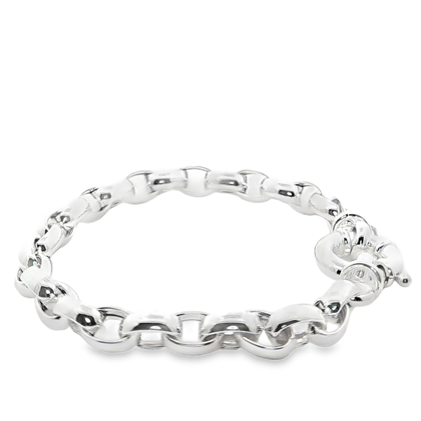 Lola Sterling Silver 7mm Rolo Link Bracelet Image 2 Jo & Co. Jewelers Hardy, VA