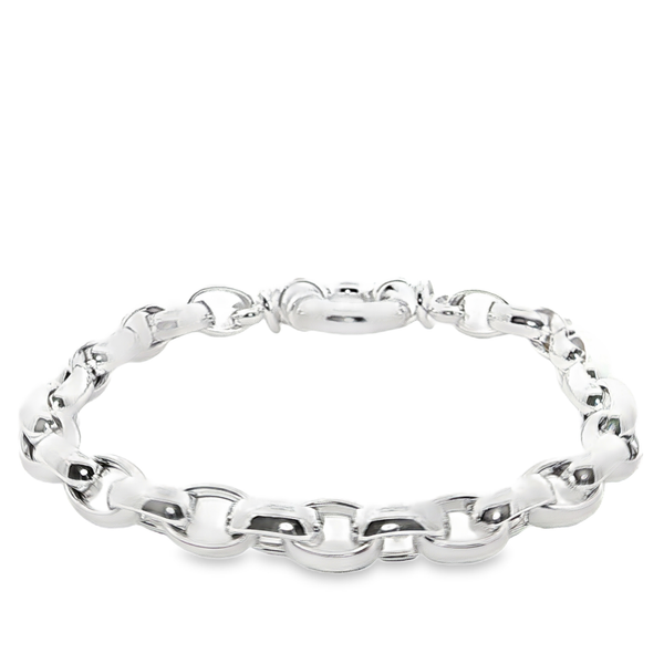 Lola Sterling Silver 7mm Rolo Link Bracelet Image 3 Jo & Co. Jewelers Hardy, VA