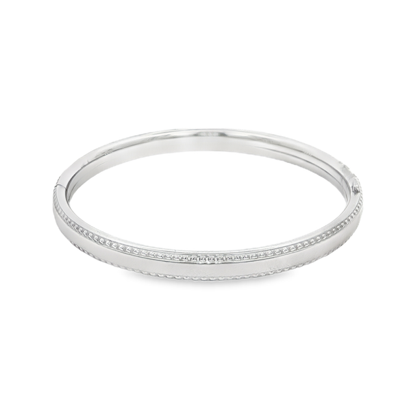 Kiddie Kraft Sterling Silver Beaded-Edge Polished Bangle Bracelet for Children Jo & Co. Jewelers Hardy, VA