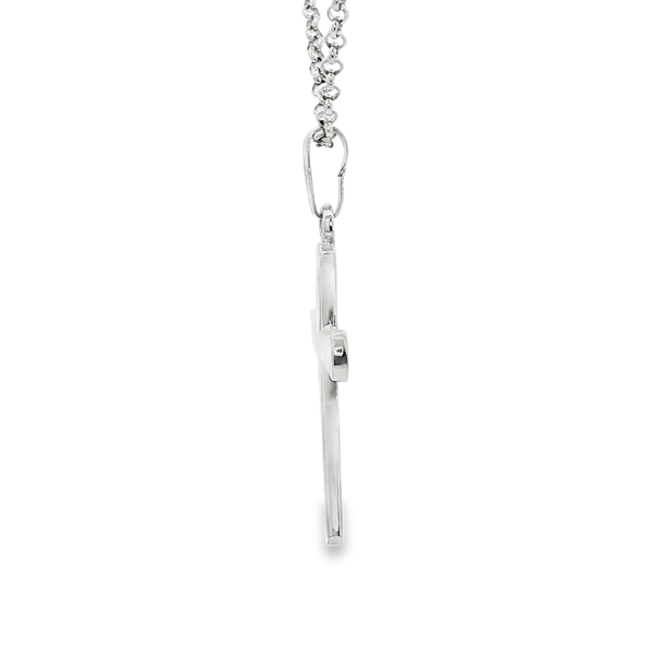 Sterling Silver Polished Dovetail Cross Pendant Necklace Image 4 Jo & Co. Jewelers Hardy, VA