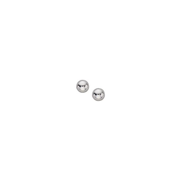 Sterling Silver Rhodium-Plated Polished Ball Stud Earrings Jo & Co. Jewelers Hardy, VA