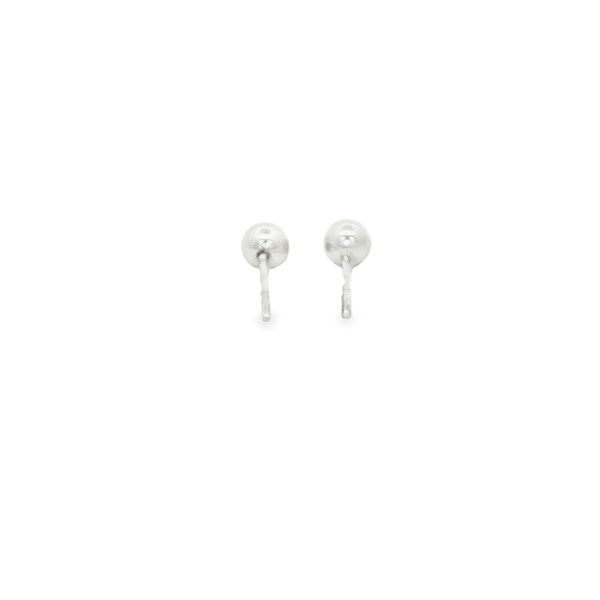 Sterling Silver Rhodium-Plated 5mm Polished Ball Stud Earrings Image 3 Jo & Co. Jewelers Hardy, VA
