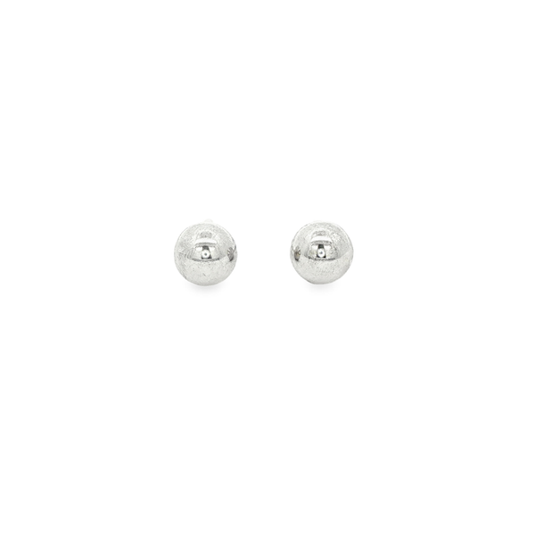 Sterling Silver Rhodium-Plated 6mm Polished Ball Stud Earrings Jo & Co. Jewelers Hardy, VA