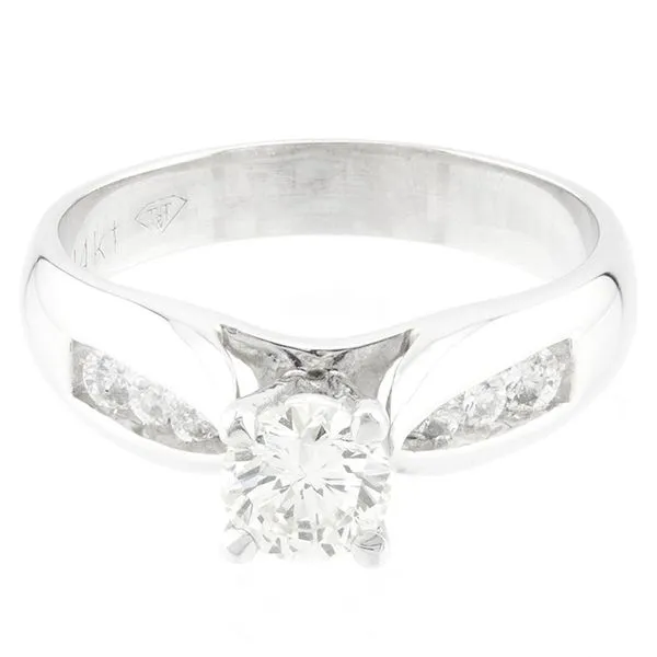 Side Accent Diamond Engagement Ring John Anthony Jewellers Ltd. Kitchener, ON