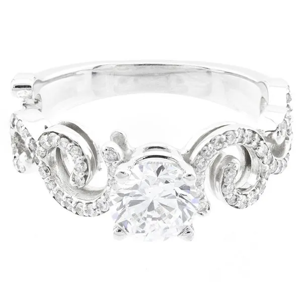 Scroll Style Accented Diamond Engagement Ring John Anthony Jewellers Ltd. Kitchener, ON