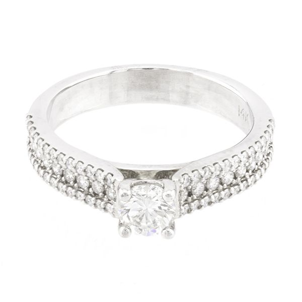 Side Accent Multi-Row Diamond Engagement Ring John Anthony Jewellers Ltd. Kitchener, ON