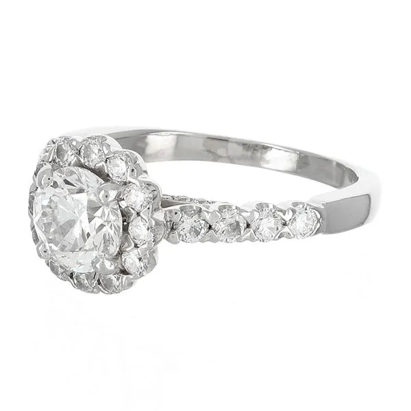 Platinum Halo Style Venetti Engagement Ring Image 2 John Anthony Jewellers Ltd. Kitchener, ON