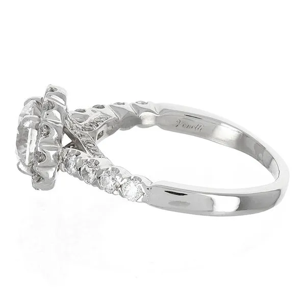 Platinum Halo Style Venetti Engagement Ring Image 3 John Anthony Jewellers Ltd. Kitchener, ON