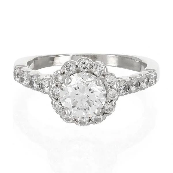Platinum Halo Style Venetti Engagement Ring John Anthony Jewellers Ltd. Kitchener, ON