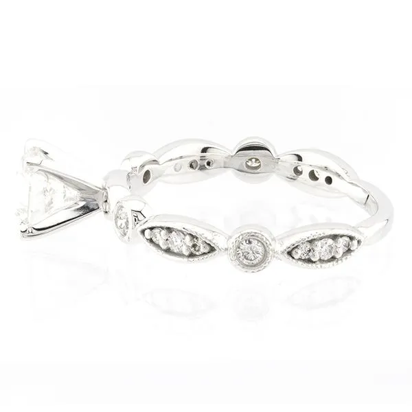 14K White Gold Scalloped Style Engagement Ring Image 3 John Anthony Jewellers Ltd. Kitchener, ON
