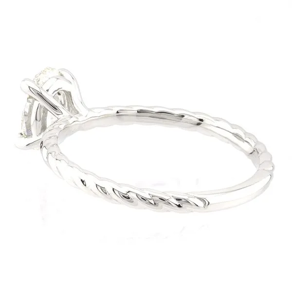 14K White Gold Solitaire Twisted Rope Engagement Ring Image 4 John Anthony Jewellers Ltd. Kitchener, ON