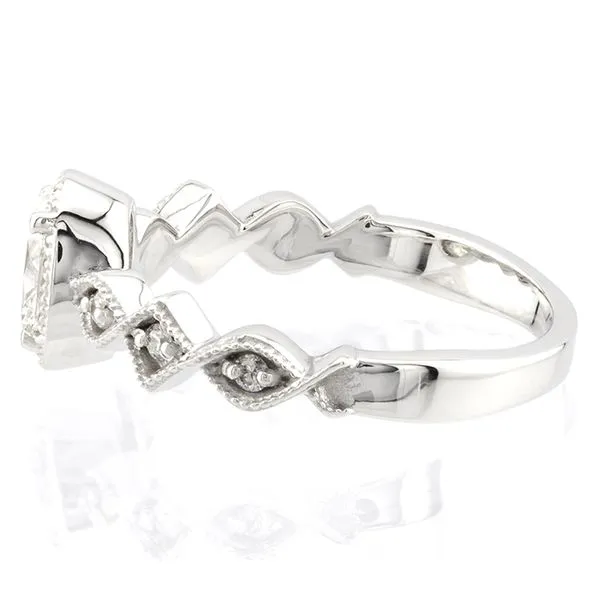 14K White Gold Oval Engagement Ring Image 3 John Anthony Jewellers Ltd. Kitchener, ON