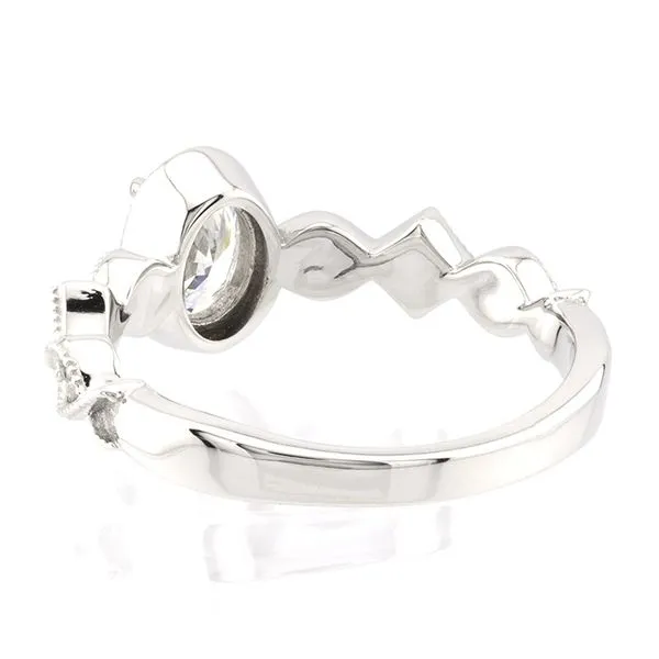 14K White Gold Oval Engagement Ring Image 4 John Anthony Jewellers Ltd. Kitchener, ON