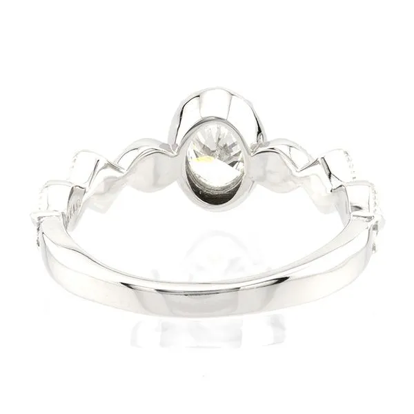 14K White Gold Oval Engagement Ring Image 5 John Anthony Jewellers Ltd. Kitchener, ON
