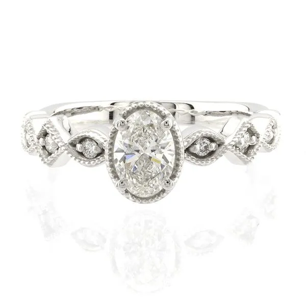 14K White Gold Oval Engagement Ring John Anthony Jewellers Ltd. Kitchener, ON