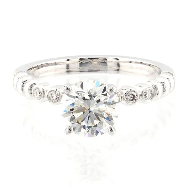 14K White Gold Side Accent Engagement Ring John Anthony Jewellers Ltd. Kitchener, ON