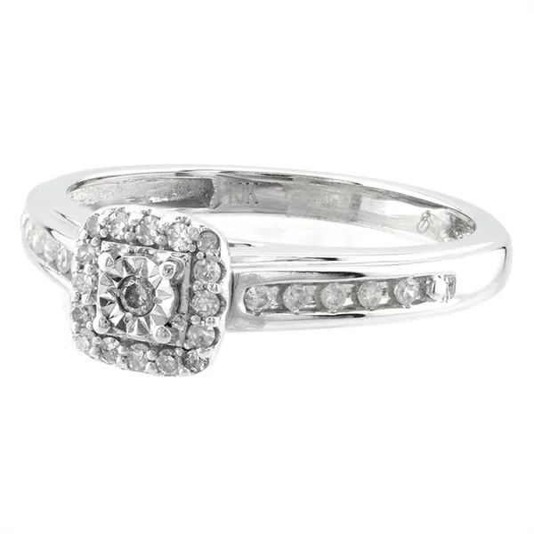 10K White Gold Side Accent Engagement Ring Image 2 John Anthony Jewellers Ltd. Kitchener, ON