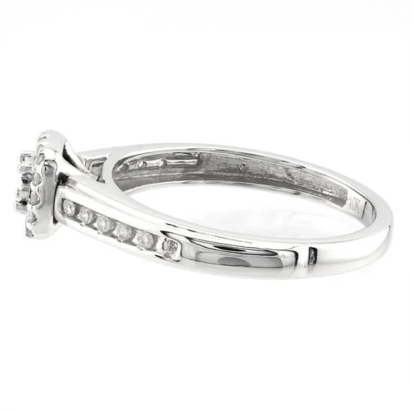 10K White Gold Side Accent Engagement Ring Image 3 John Anthony Jewellers Ltd. Kitchener, ON