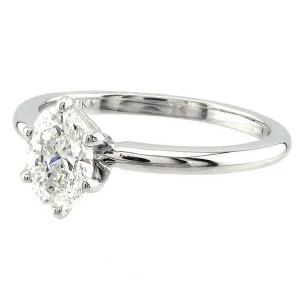 14K White Gold Oval Lab Grown Diamond Engagement Ring Image 2 John Anthony Jewellers Ltd. Kitchener, ON
