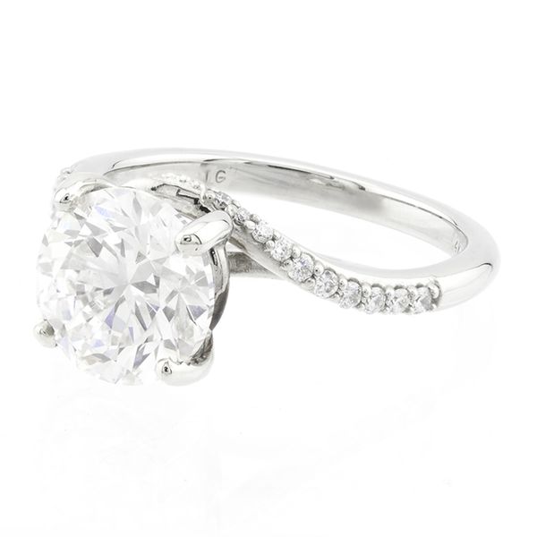 Bypass Style Side Accent Diamond Engagement Ring Image 2 John Anthony Jewellers Ltd. Kitchener, ON