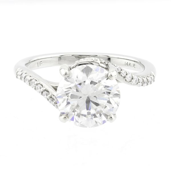 Bypass Style Side Accent Diamond Engagement Ring John Anthony Jewellers Ltd. Kitchener, ON